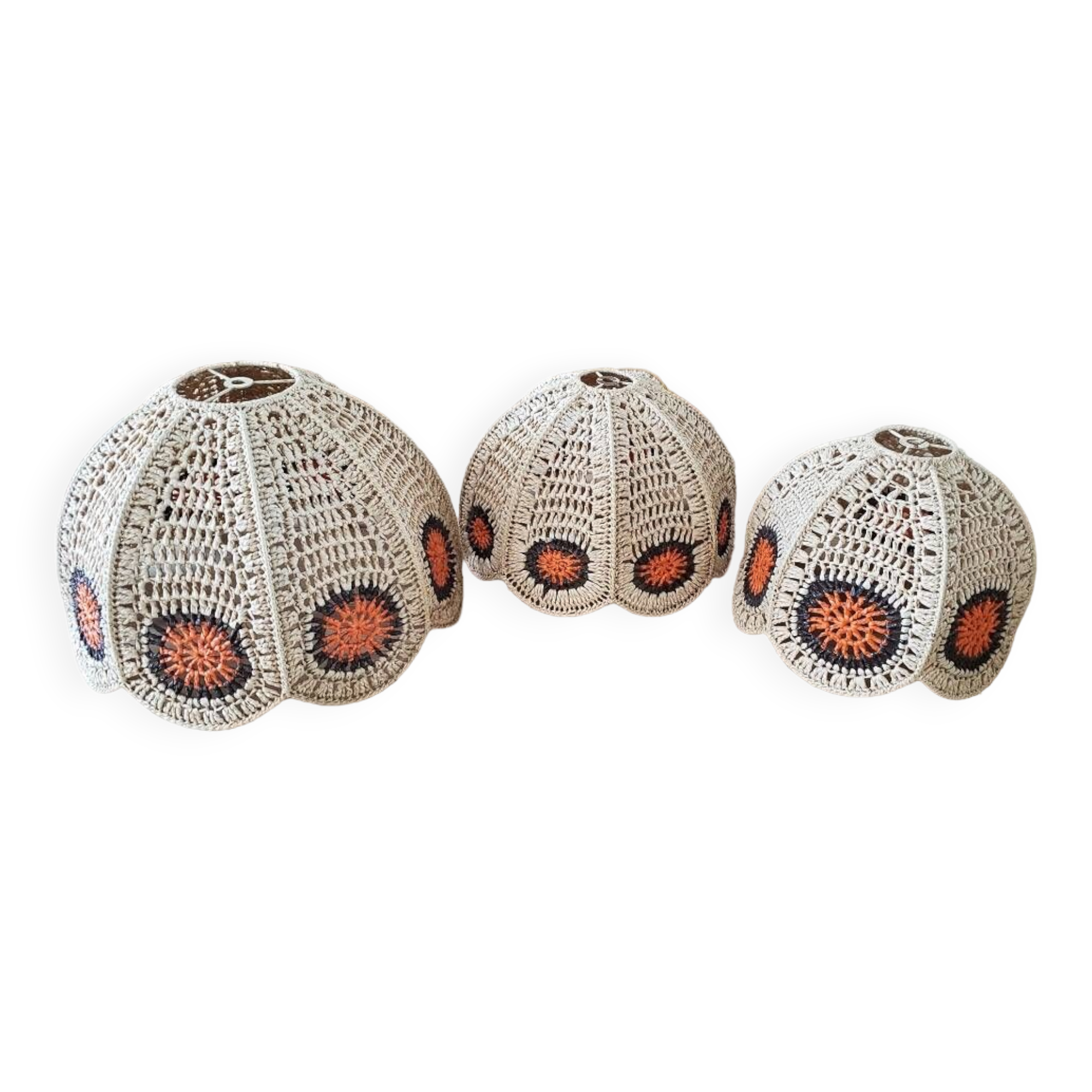 Set of 3 vintage lampshades