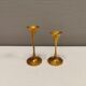 A set of candle sticks, in solid brass, made by Malm Denmark in the 1960s