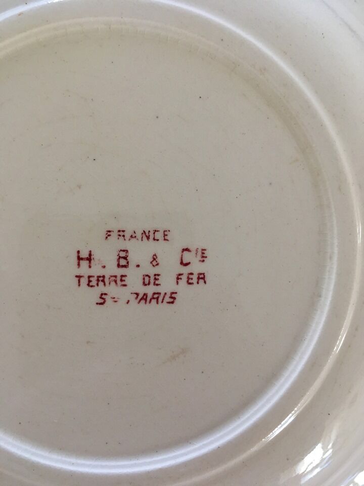 Set of five iron earth soup plates