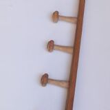 Coat rack 2m, 14 wooden wall hooks