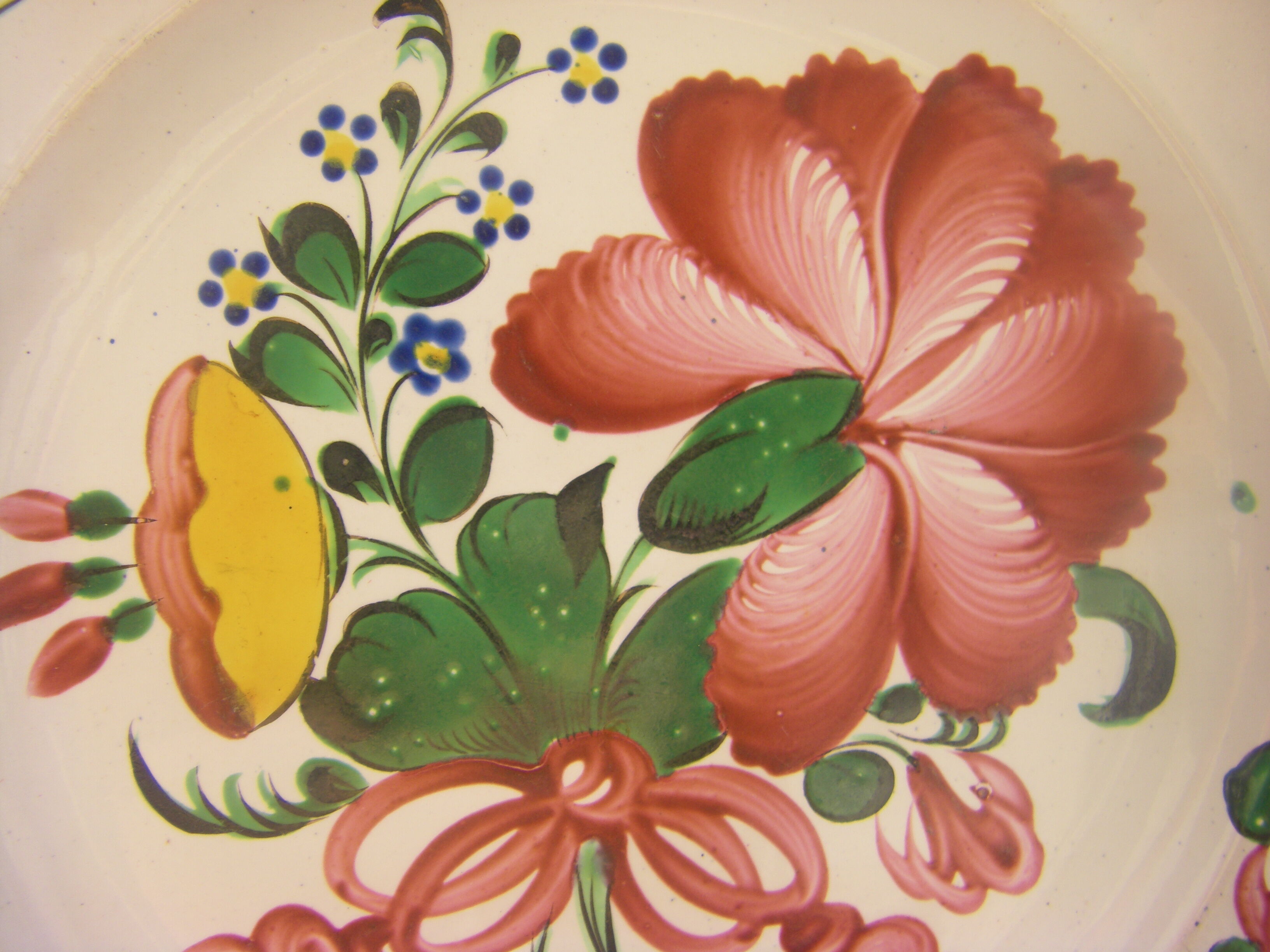 Oriental earthenware plate