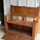 Singing bench / bench with storage chest in solid oak