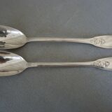 Silver metal salad cutlery, silver