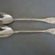 Silver metal salad cutlery, silver
