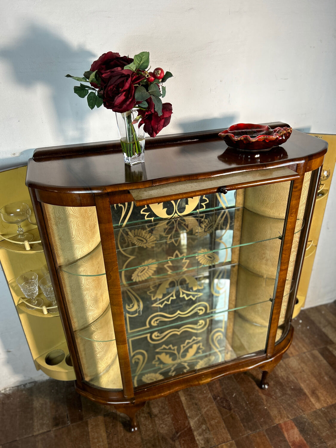 Art Deco Vintage Brocante Display Cabinet Cocktail Bar 1930