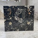 Italian 80s coffee table in marble and glass