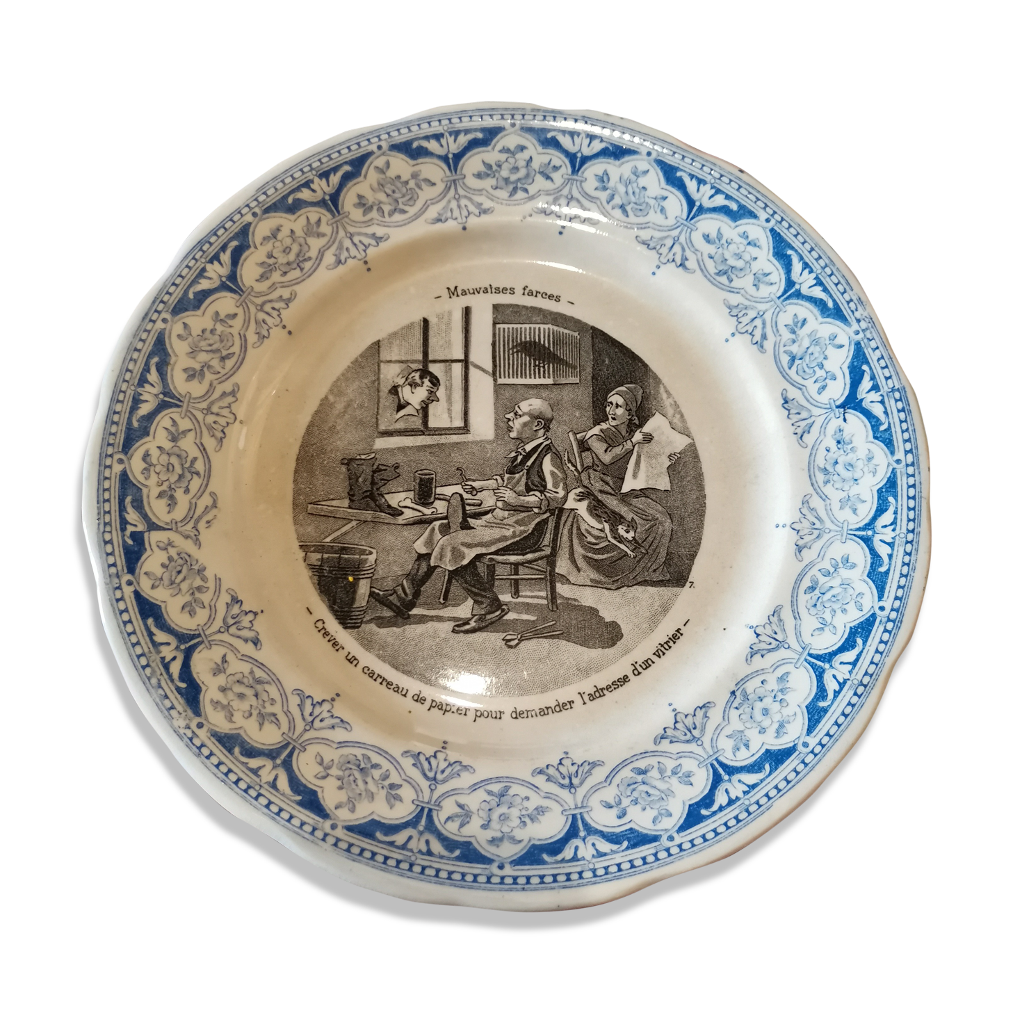 Assiette humoristique Mauvaises Farces Digoin