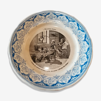 Assiette humoristique Mauvaises Farces Digoin