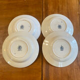 Set of 4 old plates Pierre de Fer, Marie Louise / Moulin des Loups Hamage