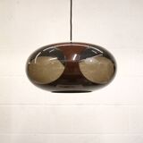 Space age bug eye ufo lamp *** Massive Belgium *** chocolat brown colour **