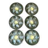 6 oyster plates and 1 large Saint-Clément dish