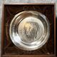 Bernard buffet publisher's medal: etched silver plate representing a lion (1976)