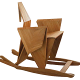 Sculptural rocking chair origami bird