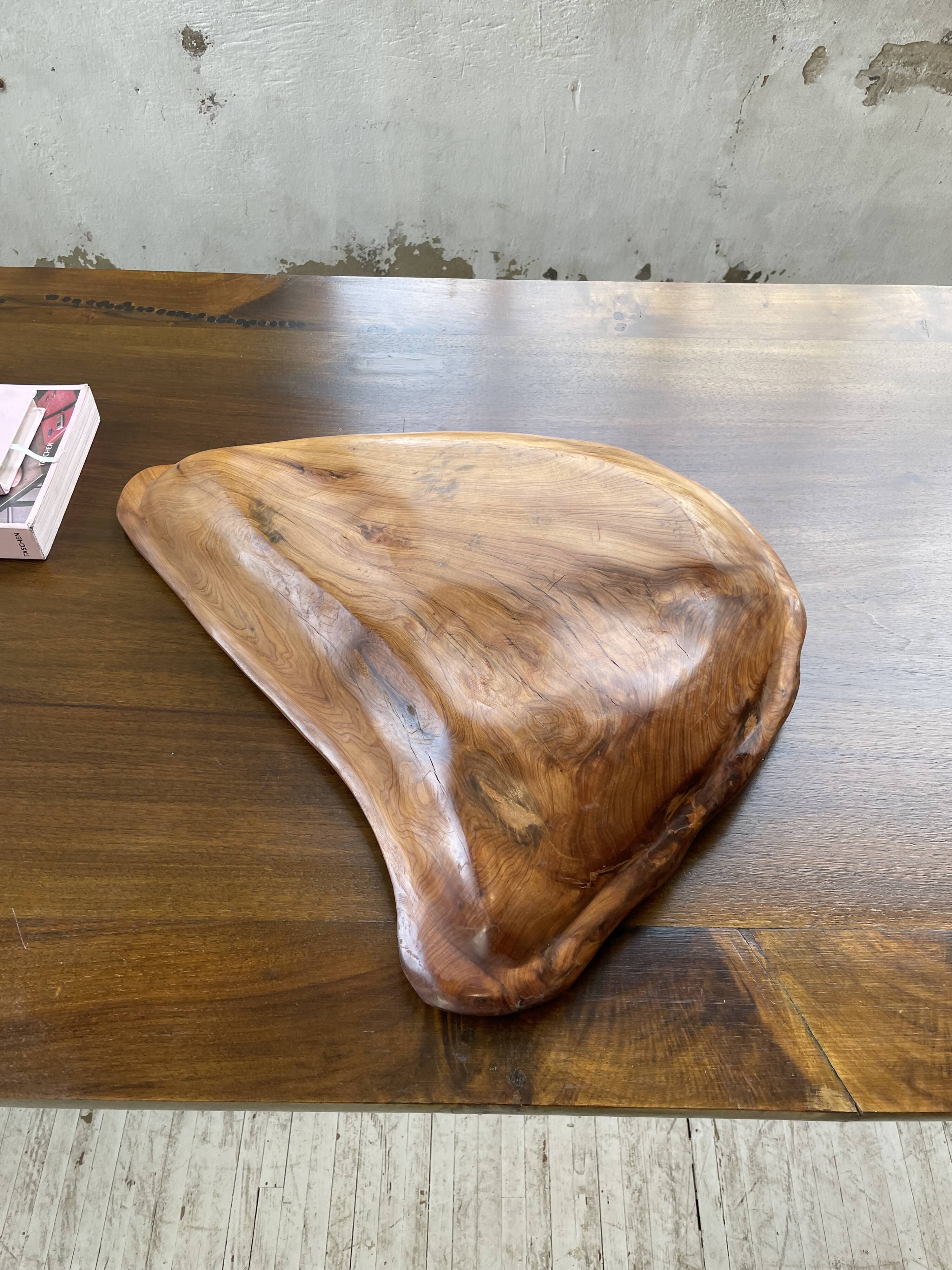 XL thuja root wooden dish