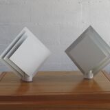 Paire lampes de chevet ou appliques Lumiance en tôle laquée