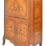 Transitional style secretary in marquetry