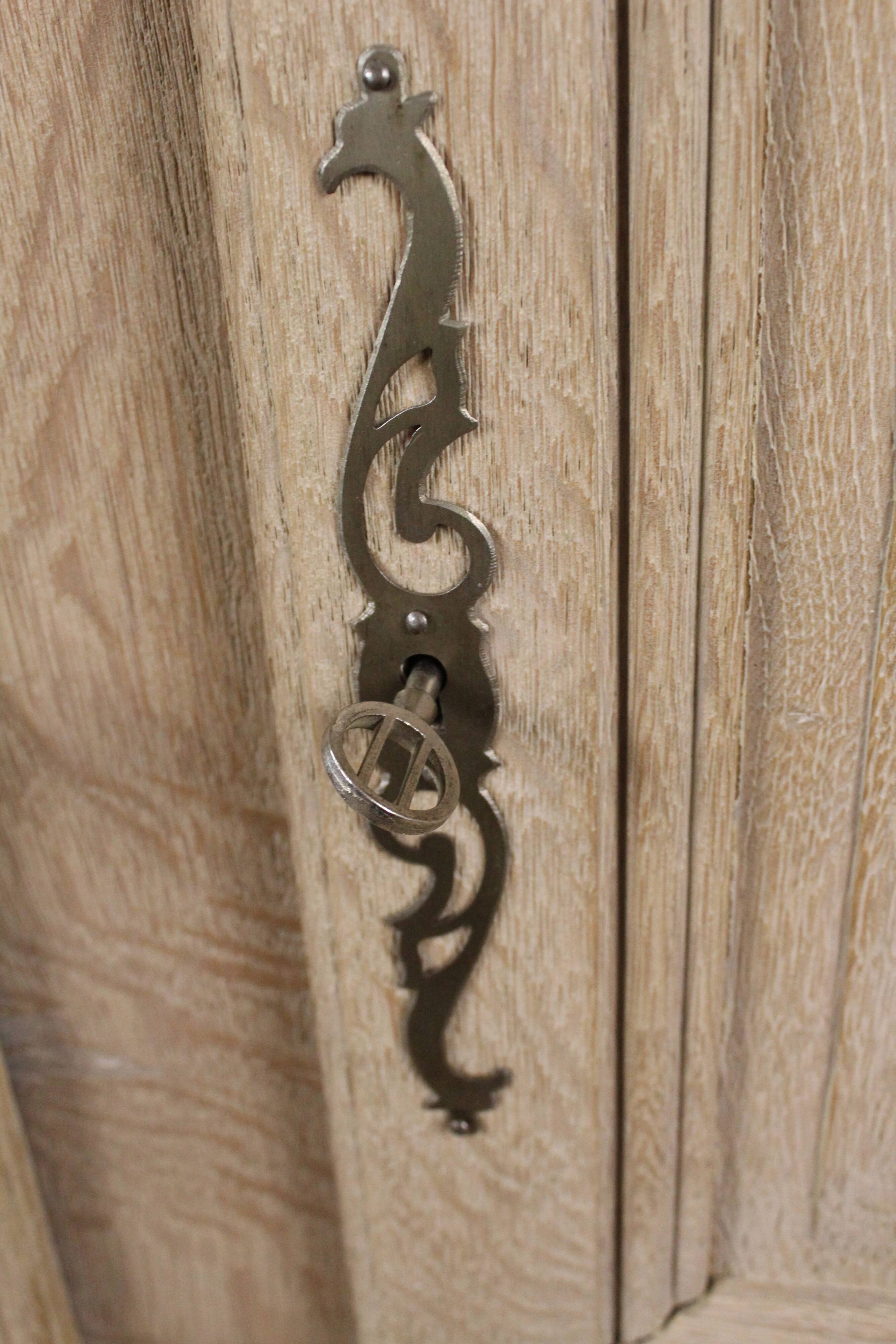 Solid oak patinated sideboard/desk