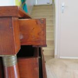 4-drawer chest of drawers - empire style - with detached columns - mahogany-bronze stain