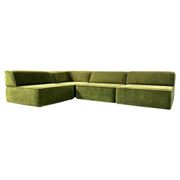 Swiss Vintage Modular Trio Sofa in Green Fabric by Team Form AG for Cor.