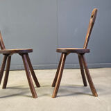 Vintage brutalist heart shaped chairs, 1960s