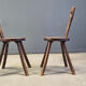 Vintage brutalist heart shaped chairs, 1960s
