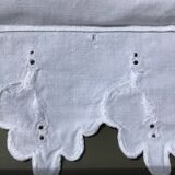 Pillowcase AB scalloped edge English embroidery tulips