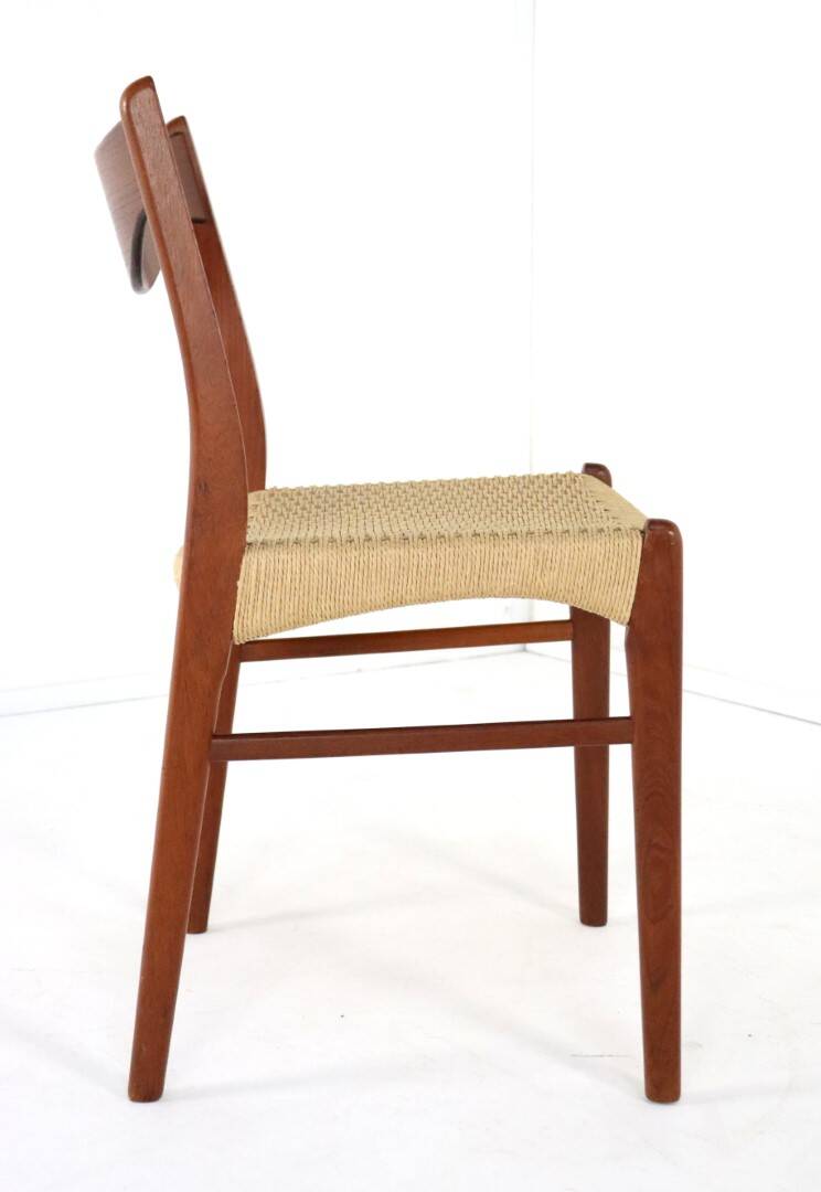Set of 4 Arne Wahl Iversen for Glyngore papercord chairs 'Naerem'