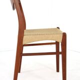 Set of 4 Arne Wahl Iversen for Glyngore papercord chairs 'Naerem'