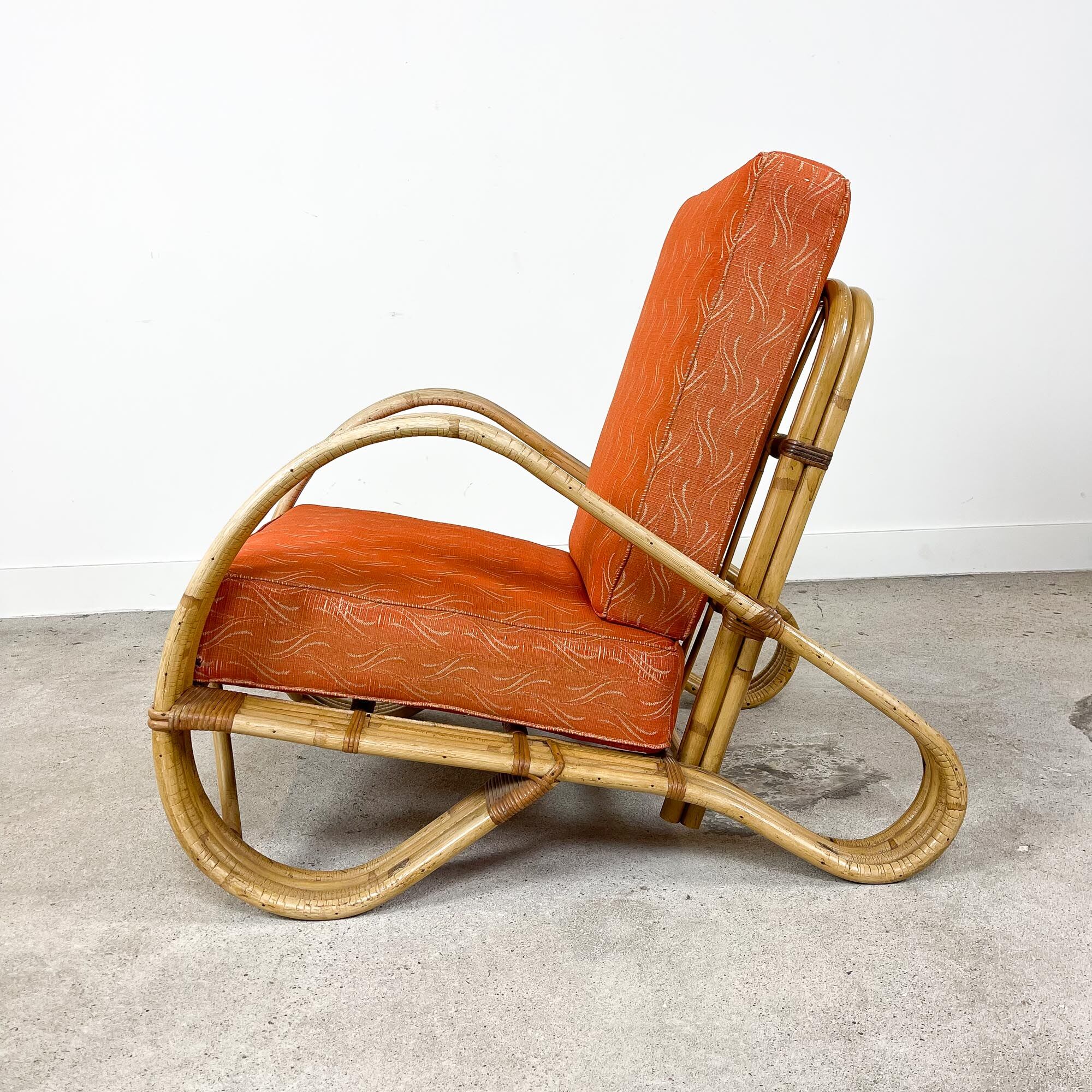 Vintage rattan lounge chair Rohe Noordwolde