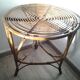 Table tripode vintage en rotin