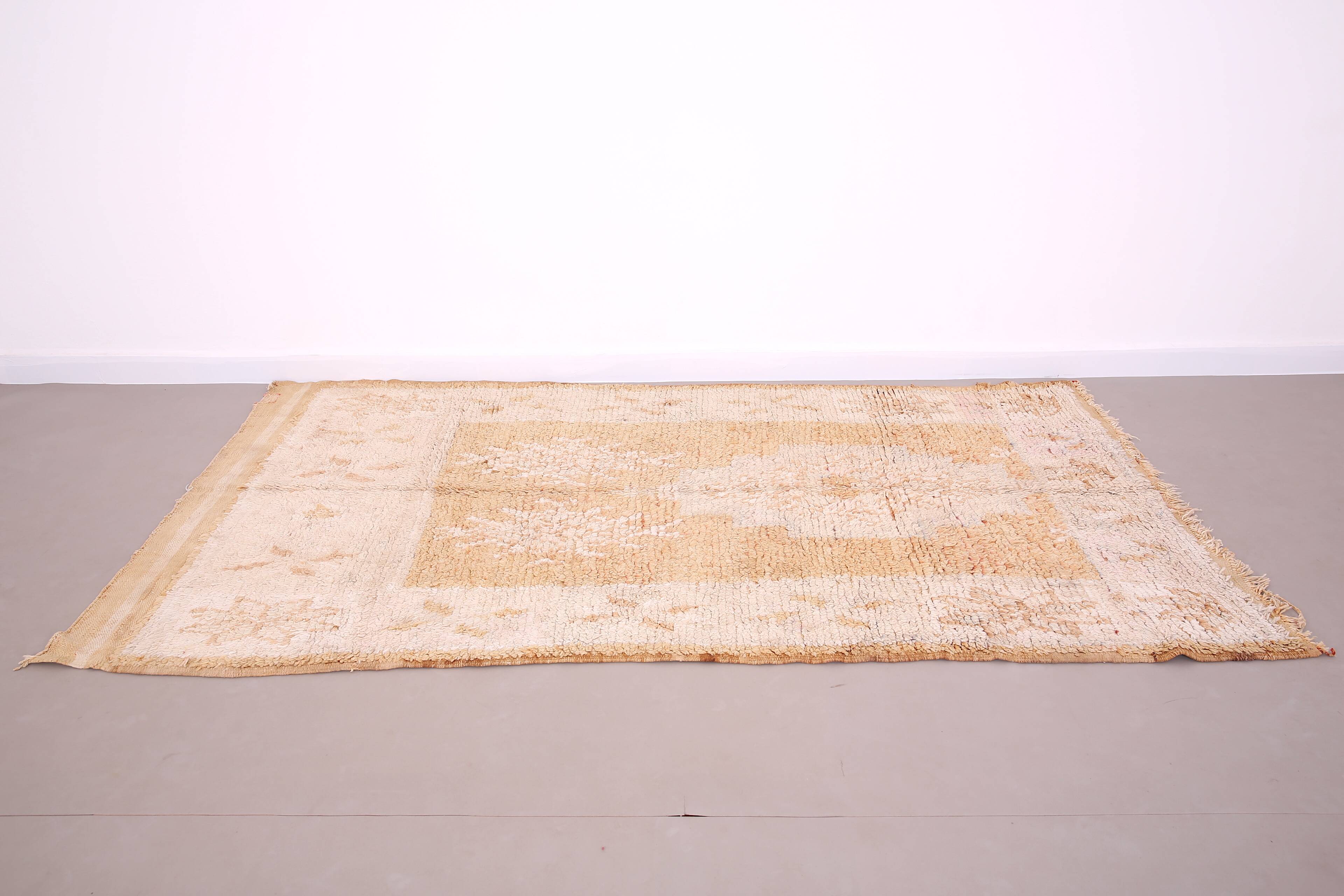 Yellow Vintage Berber Rug 153 CM X 266 CM - Tapis berbere vintage