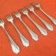 Art Deco Set of 6 forks and 6 large spoons, silver-plated metal, SNO REX