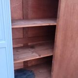 Parisian Art Deco armoire with beveled mirror and painted decoration