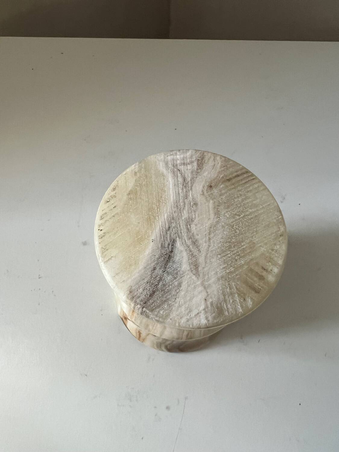 Vintage marble candle holder from the 1970s