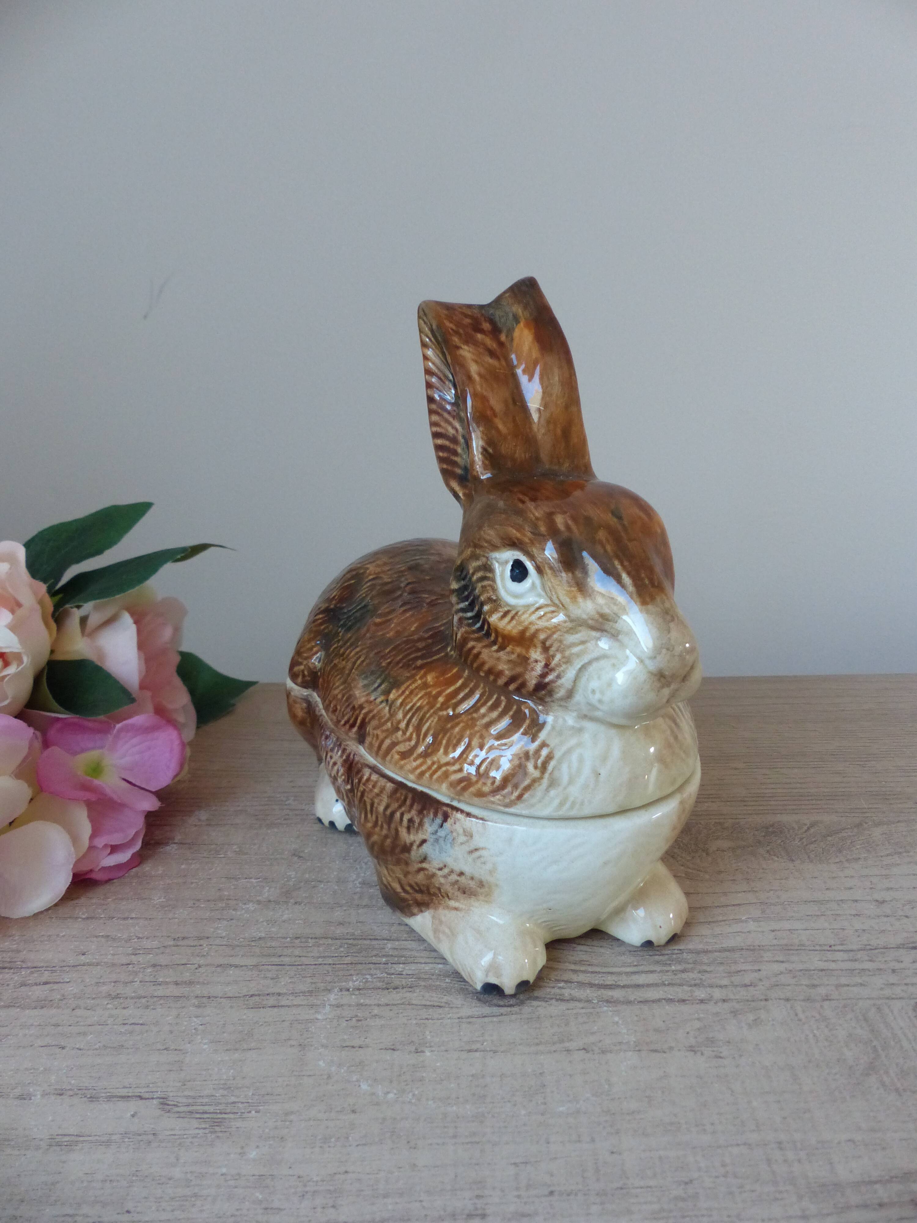 Old rabbit pie dish, ceramic terrine