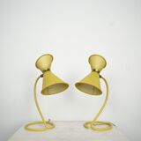 Set of two Mathieu Mategot desk lights