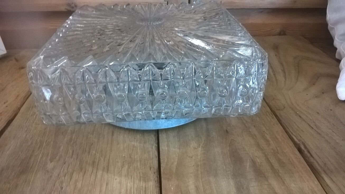 Ceiling lamp molded glass 50 years 23,5 cm