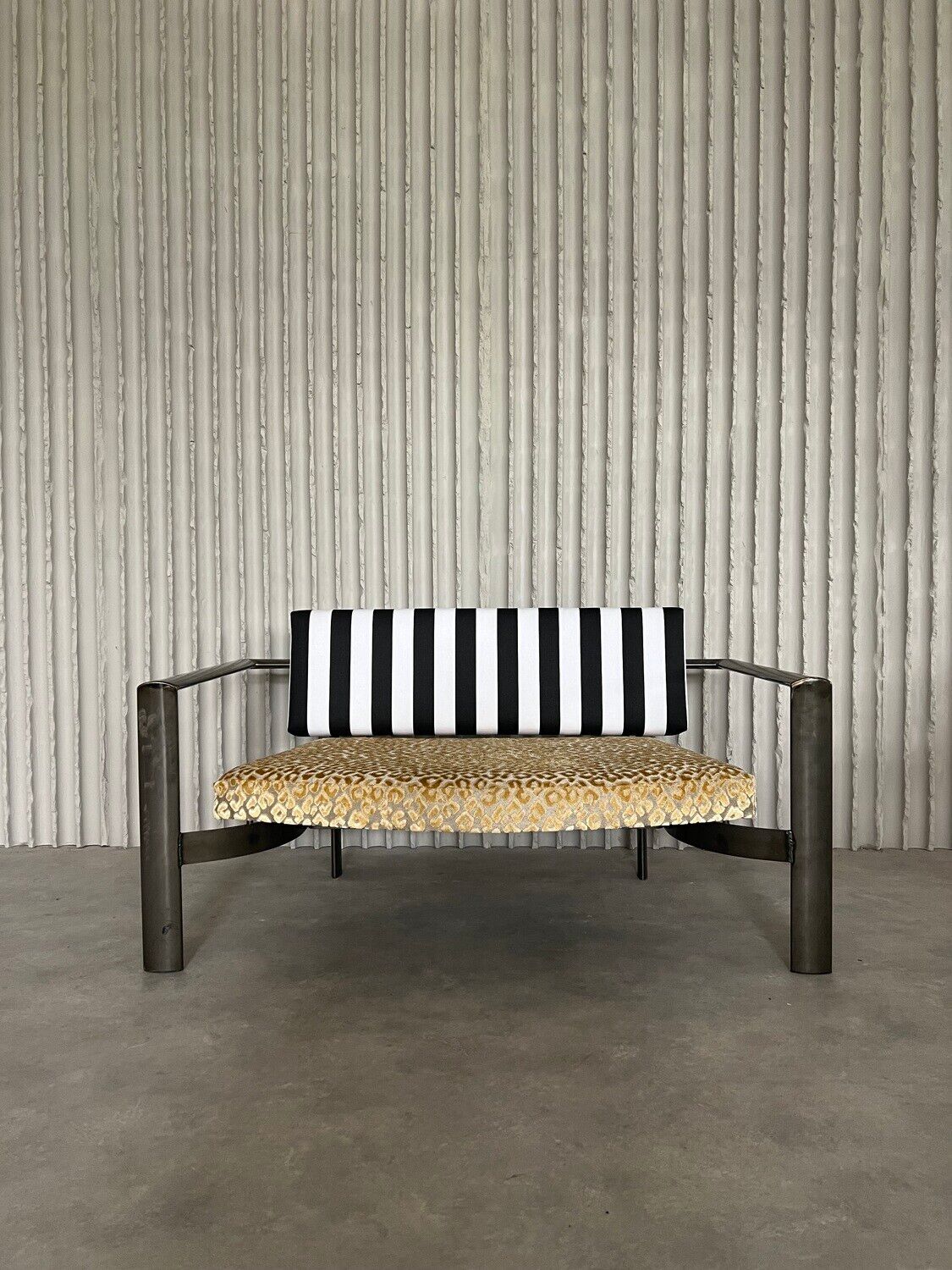 Funky loveseat (newly upholstered)