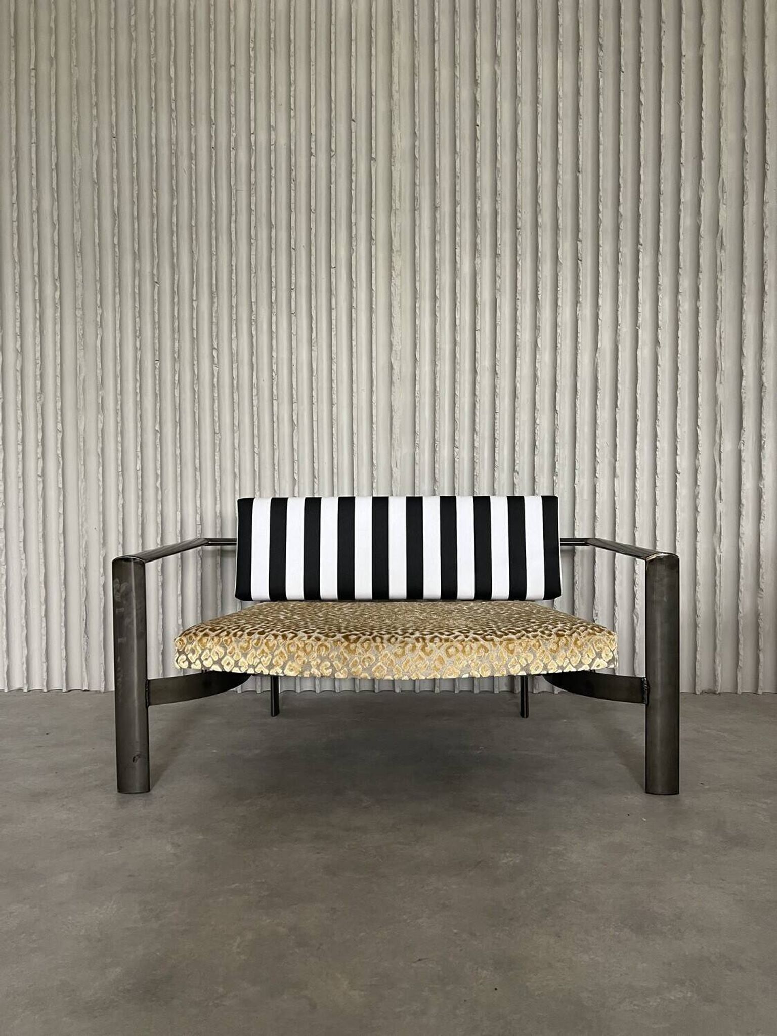 Funky loveseat (newly upholstered)