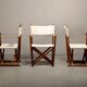 Mogens Koch MK-16 Folding Chair in Teak Wood with Canvas for Rud Rasmussen
