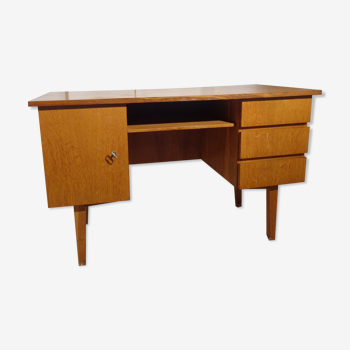 Bureau vintage des années 60 en bois clair