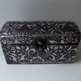 Silver metal jewelry box