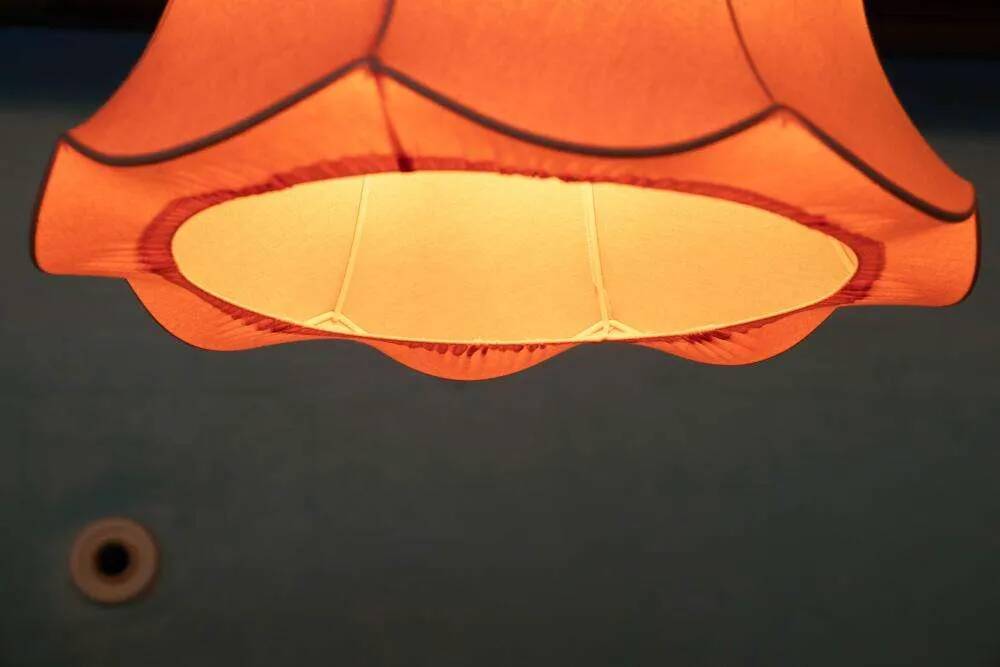 Vintage pink Scandinavian tulip pendant