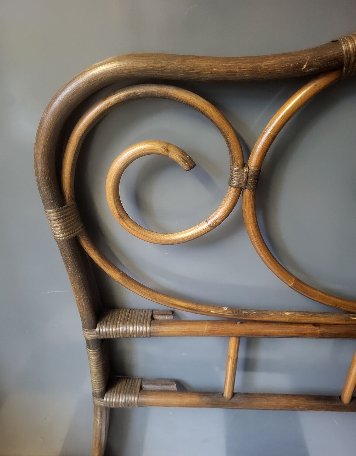 Tête de lit en rotin Vintage