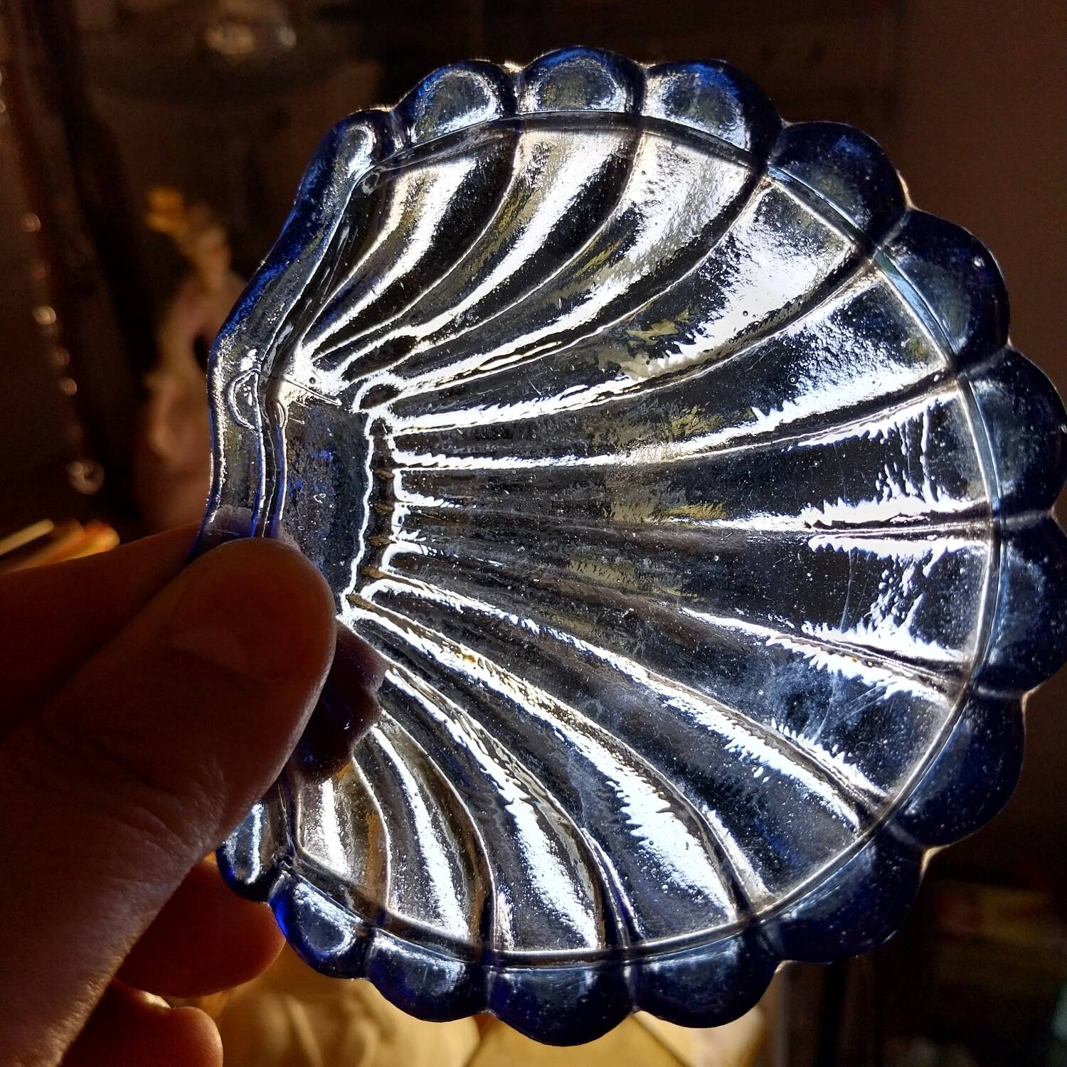 Beurrier vintage en forme de coquille de st Jacques