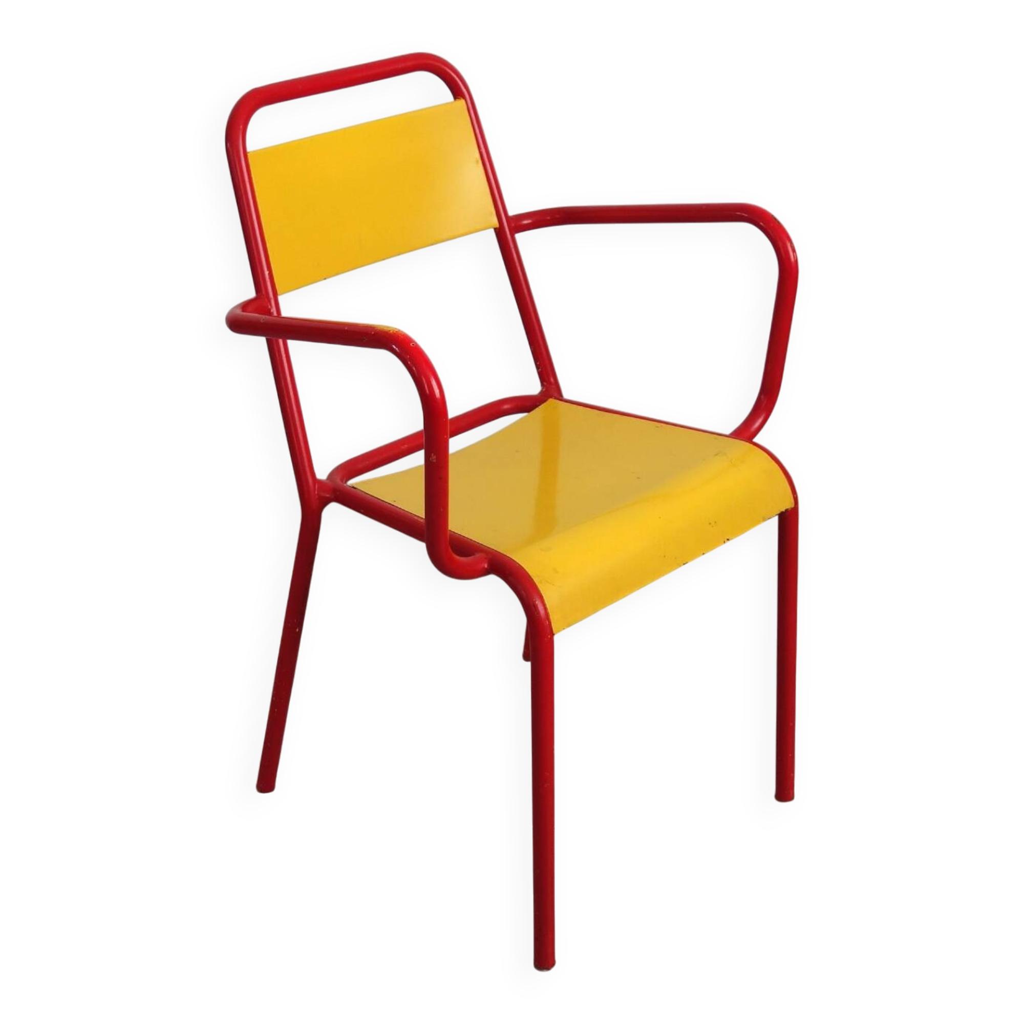 Stella metal armchair, indislocable, 50s