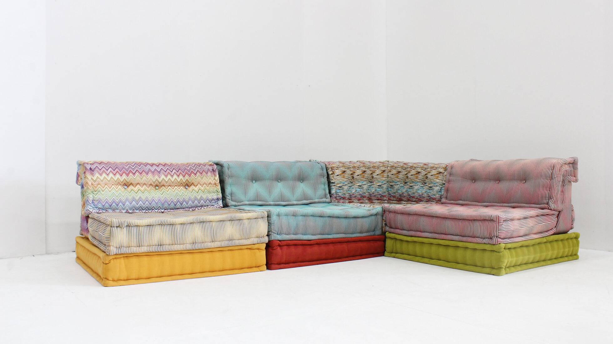 Roche Bobois Mah Jong sofa Missoni design by Hans Hopfer, set of 12