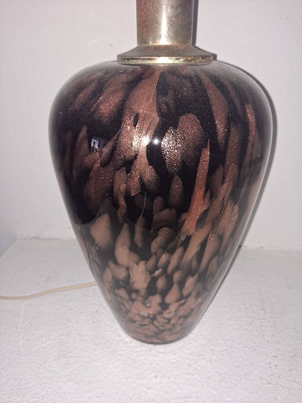 Murano Avventurina Table Lamp c1969 V Nason