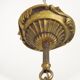 French Art Nouveau Bronze 6 Light Chandelier with Scroll Arms and Leaf Details 5583