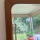 Antique mercury mirror with spots - solid wood